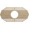 Ekena Millwork Chrysler Wood Fretwork Pierced Ceiling Medallion, Hickory, 34"W x 17"H x 9"ID x 1/4"T CMWP34X17X0250CSHI - alternate 1